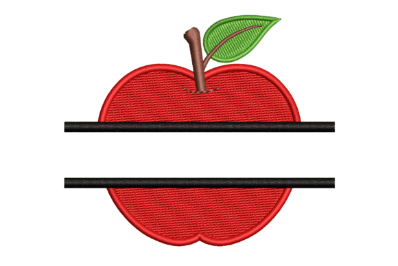 A Designer's Take on the Back to School Split Red Apple