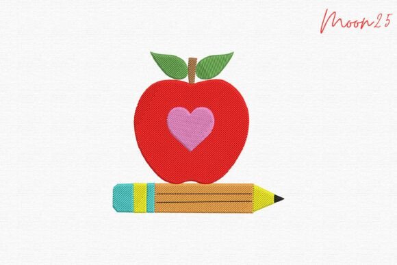 Apple Pencil Teacher School Classroom Icon