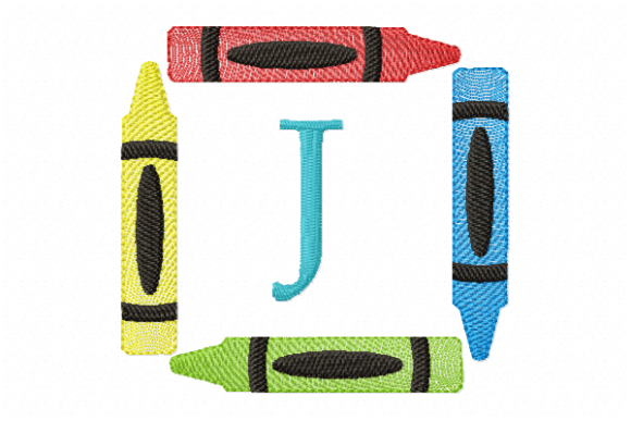 Crayons Frame Monogram Letter J: A Designer’s Apparel Review