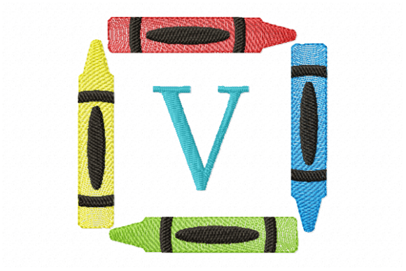 Crayons Frame Monogram Letter V: A Designer Review