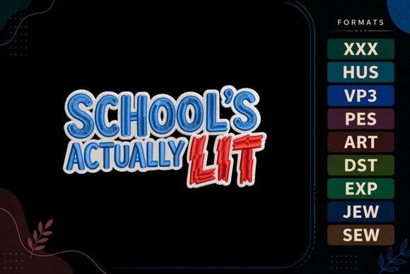 Funny Back to School Quote Embroidery Design Review