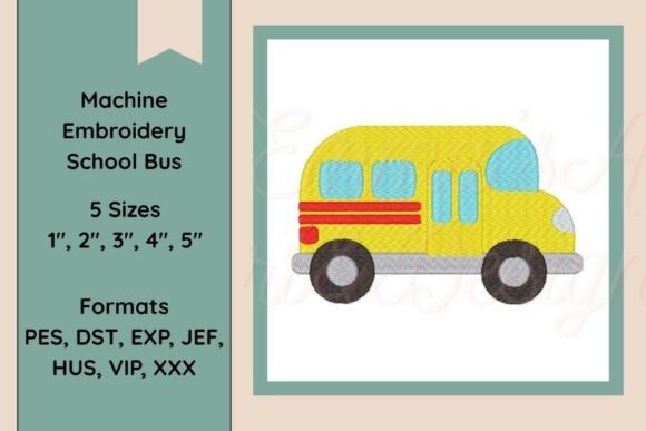School Bus Embroidery: A Charming Back-to-School Stitch